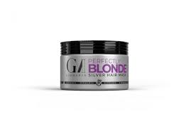  GIO MARIA Platinum Blonde Mask is the perfect Mask for blonde, white and silver
colored hair. It enhances blonde color’s performance and extends hair’s color lifetime.
Formulated with rich violet color pigments, which it removes the brassiness tone off the
blonde hair. 